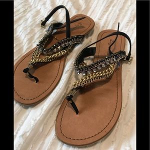 Zigi Soho gold chain sandals